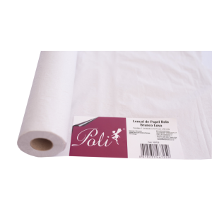 Lençol Papel Rolo 0.70x50m Branco Luxo Poli