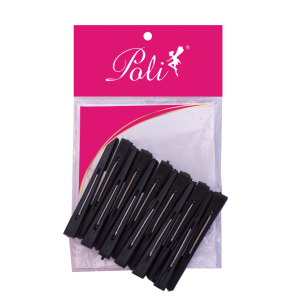 Clips Plástico Preto 12 un Poli