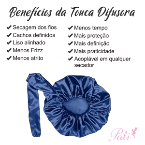 Touca de Cetim Difusora Colorida 1 un Poli