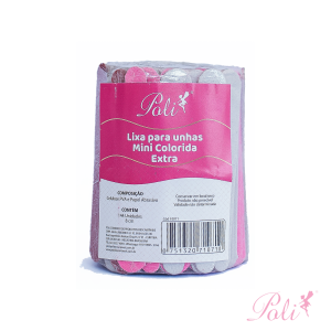 Lixa para Unha Mini Colorida 8cm 144 un Poli
