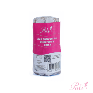 Lixa para Unha Mini Parda 8cm 50 un Poli