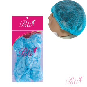 Touca Descartável TNT Azul 25 un Poli