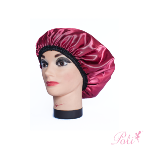 Touca de Cetim Dupla para Dormir Colorida Anti-Frizz 1 un Poli