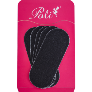 Refil Lixa para Suporte Pedicure Preta 4.5x11.5cm 12 un Poli
