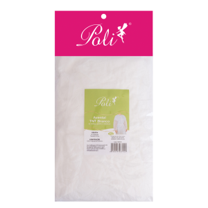 Avental TNT 20g com Manga Punho Elástico Branco 5 un Poli