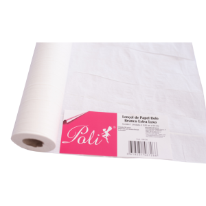 Lençol Papel 0.50x50m Branco Extra Luxo 100% Celulose 1 un Poli