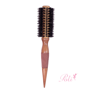 Escova Profissional Térmica Nylon e Javali 25mm Cabo Preto Dourado 1 un Poli