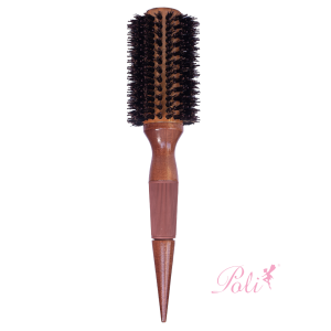 Escova Profissional Térmica Nylon e Javali 44mm Cabo Preto Dourado 1 un Poli