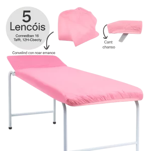 Lençol TNT com Elástico 2x90cm Rosa 5 un Poli