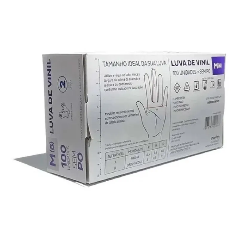 Luva Vinil sem Pó 100 un Inoven - Imagem 2