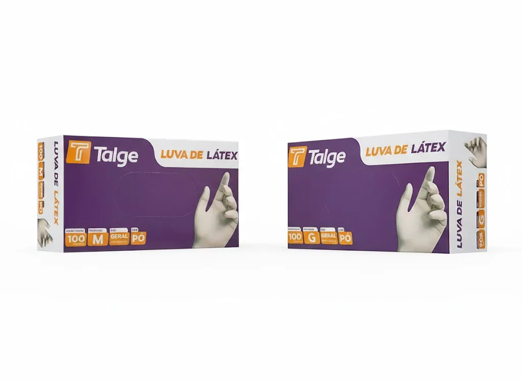 Luva Látex Industrial Uso Não Médico 100 un Talge